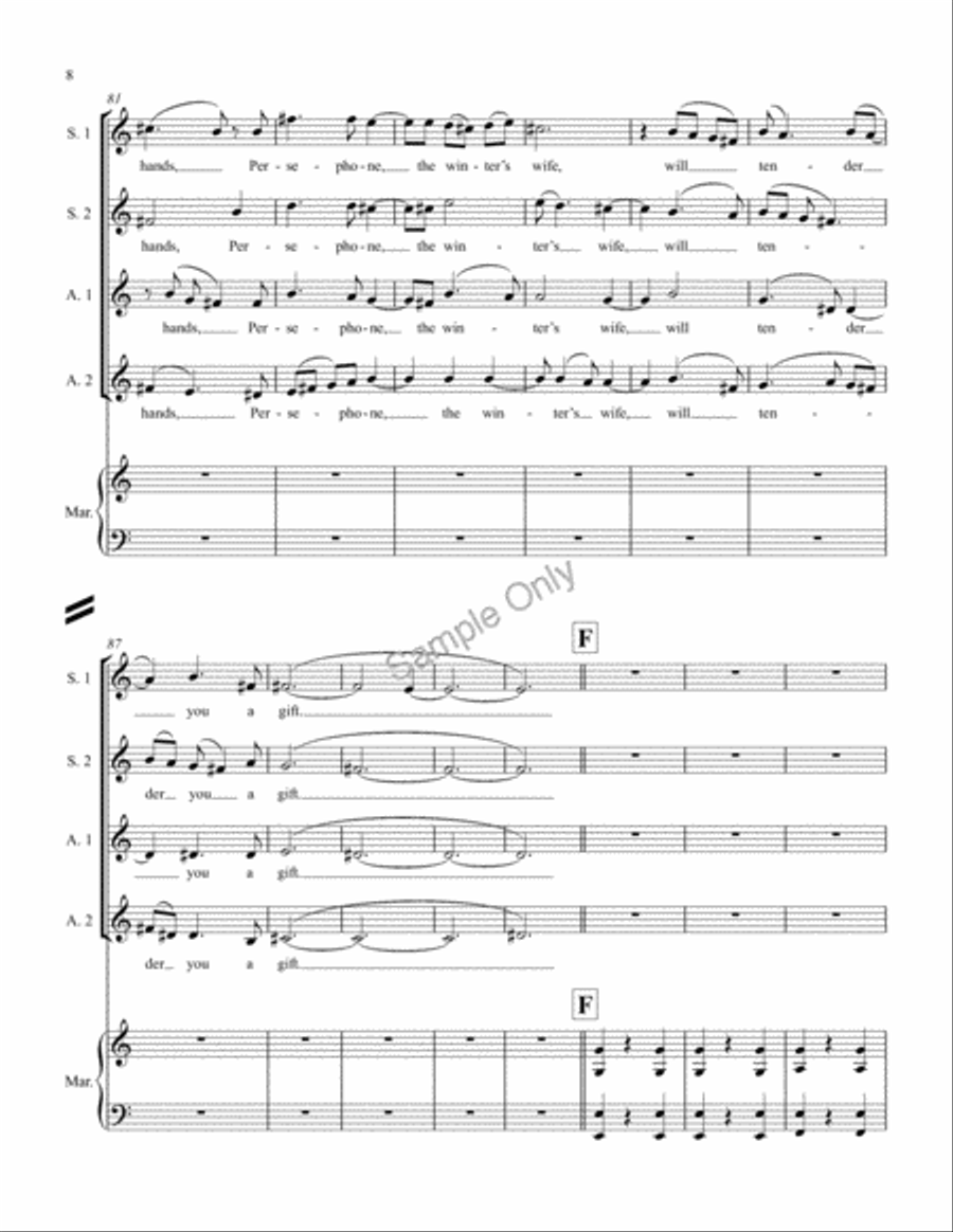 Lullaby Lullaby SSAA scores gallery preview page 8