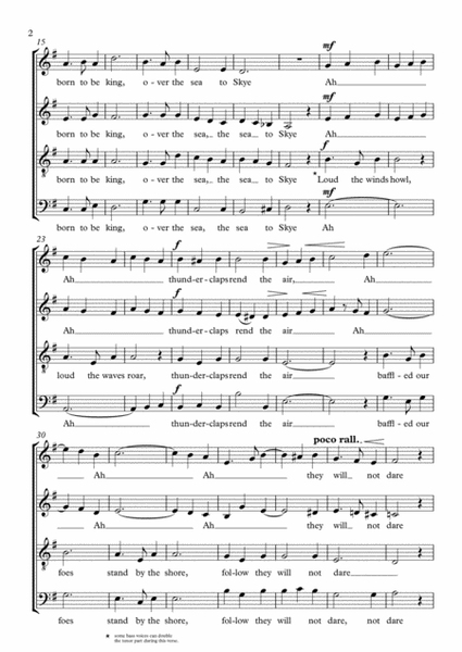 The Skye Boat Song, for SATB choir image number null