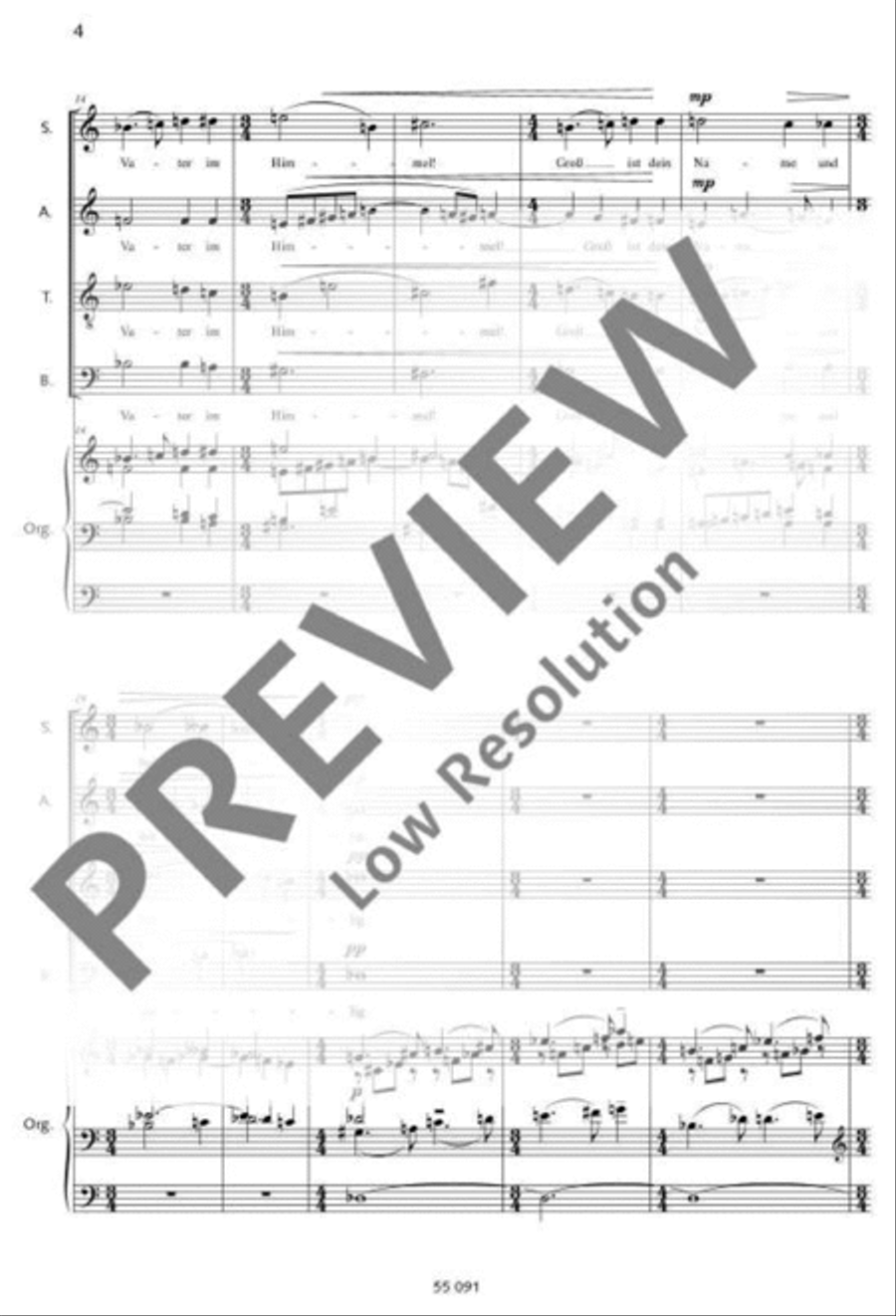 Unser Vater Mixed Choir scores gallery preview page 5