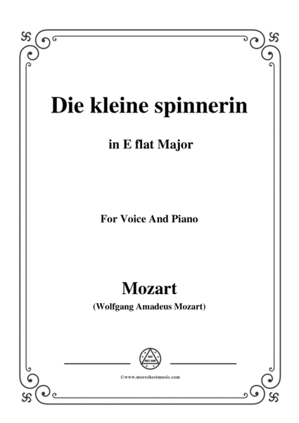 Mozart-Die kleine spinnerin,in E flat Major,for Voice and Piano image number null