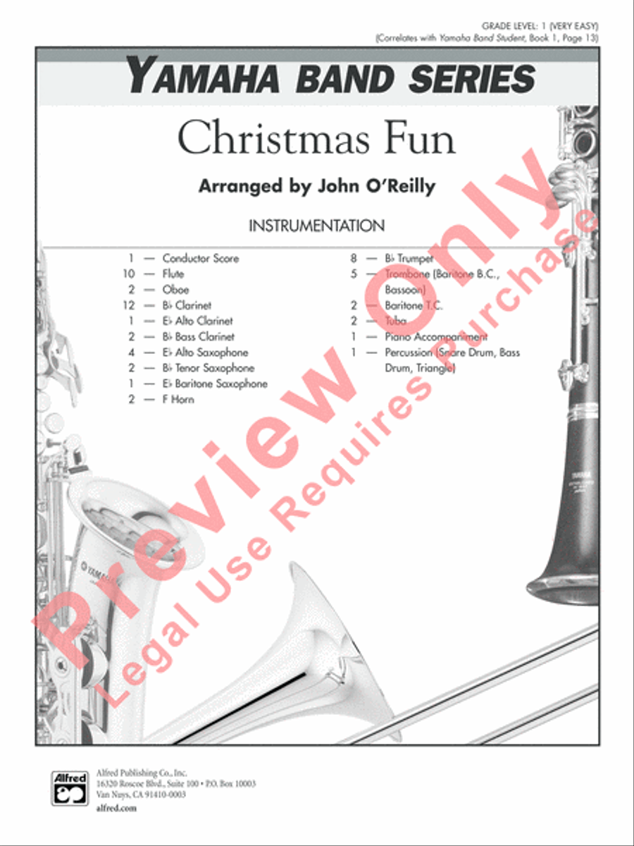 Christmas Fun Concert Band scores gallery preview page 2