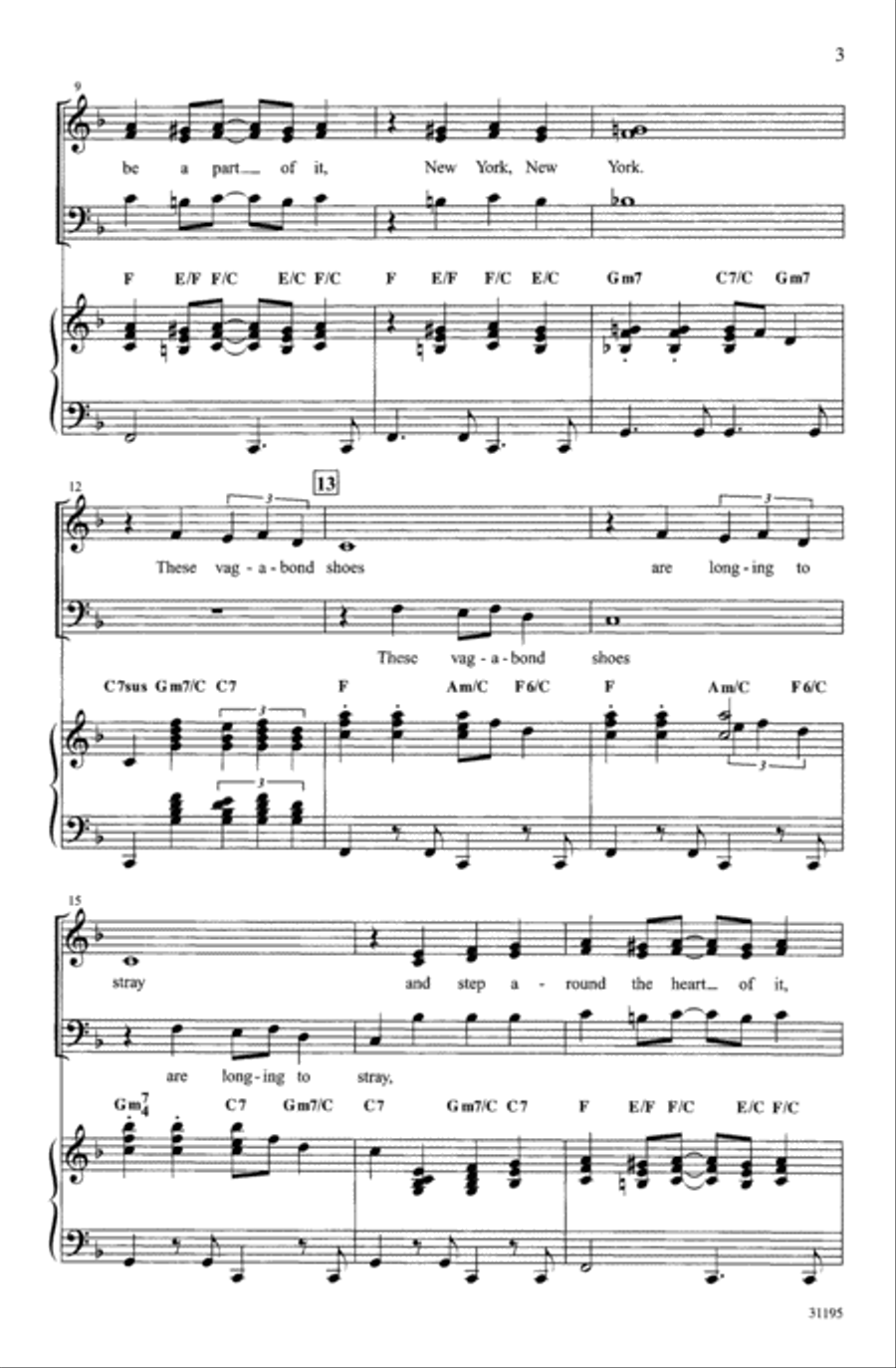 Theme from New York, New York 3-Part scores gallery preview page 3
