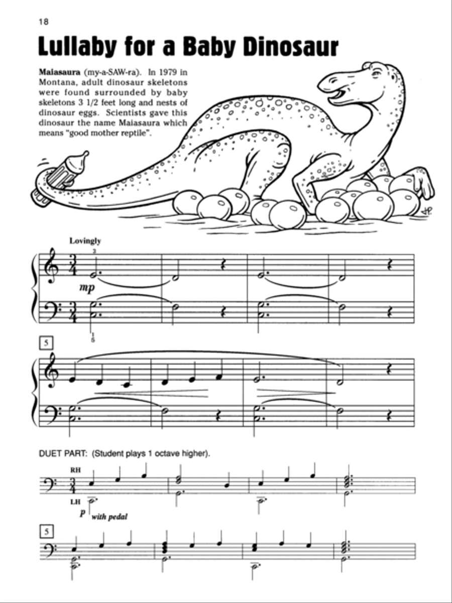 Dinosaur World, Book 1 Dinosaur World, Book 1 Easy Piano scores gallery preview page 4