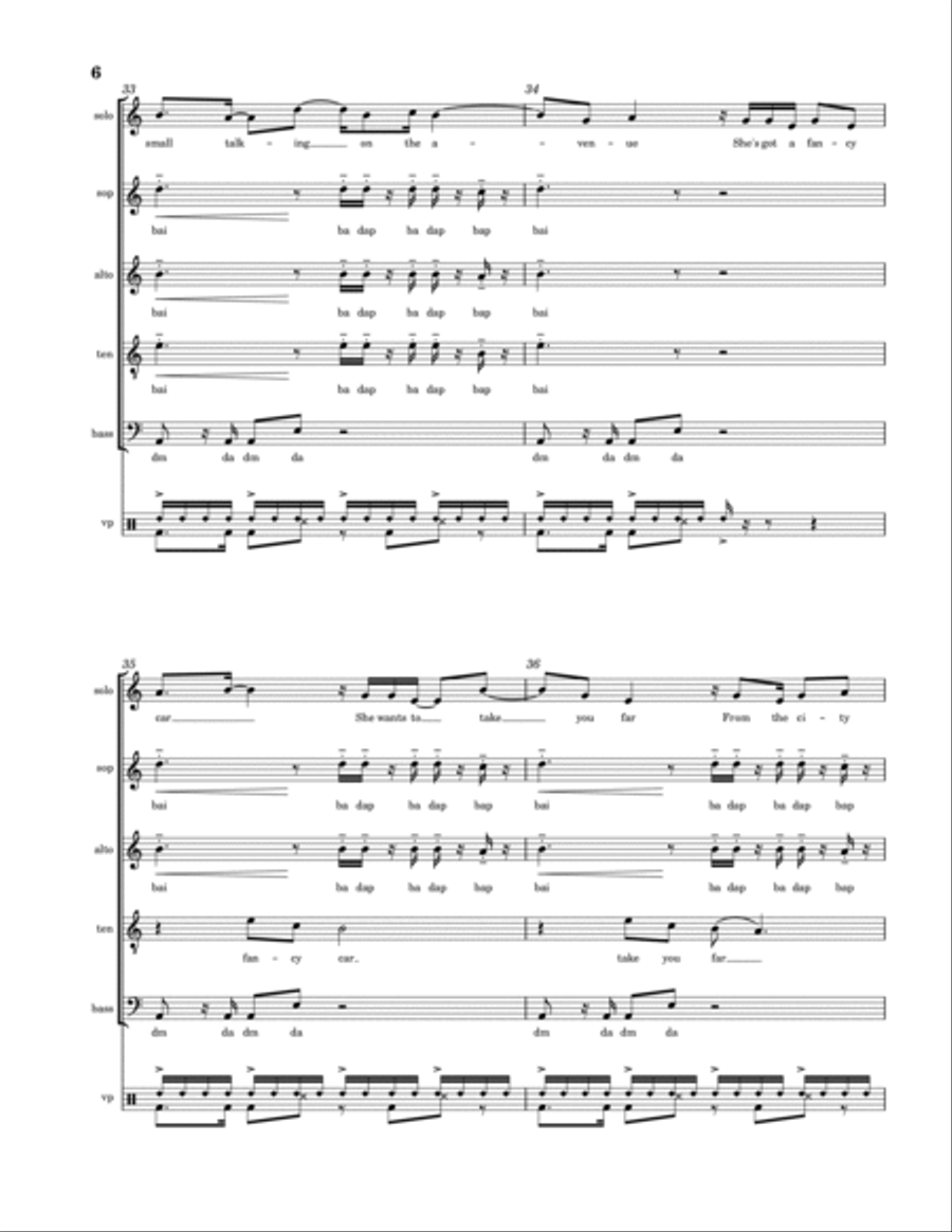 Settle Down 4-Part scores gallery preview page 6