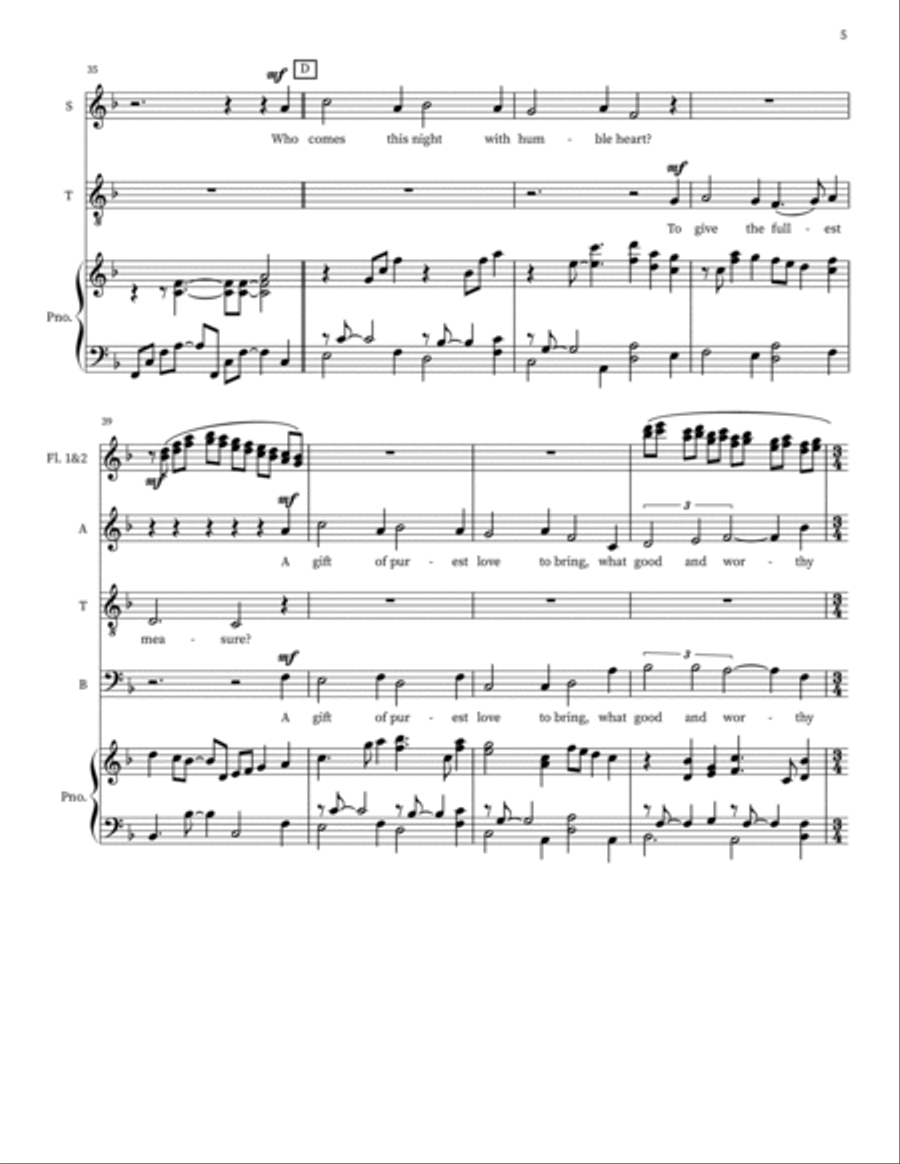 Who Comes This Night 4-Part scores gallery preview page 5