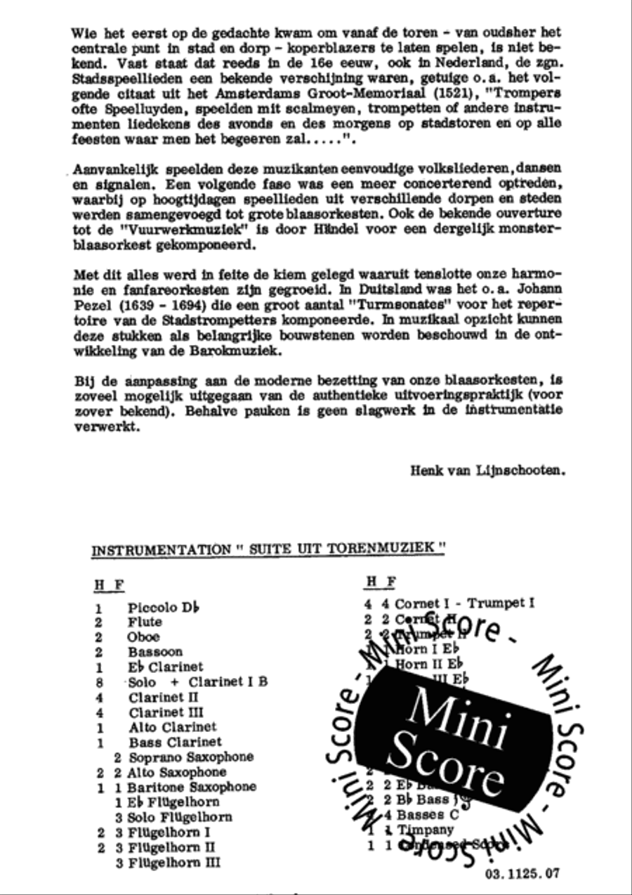 Suite Uit de Torenmuziek Fanfare Band scores gallery preview page 3