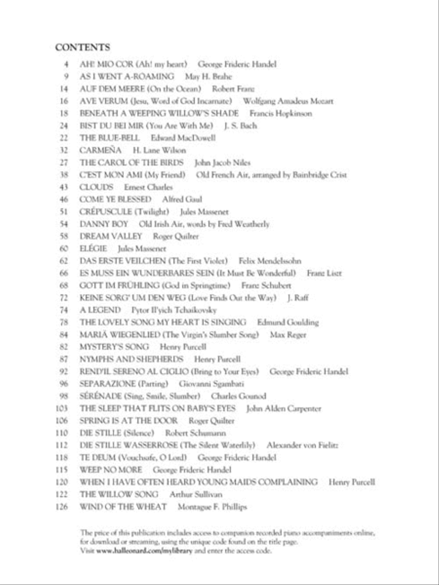 The First Book of Mezzo-Soprano/Alto Solos – Part II Mezzo-Soprano Voice scores gallery preview page 2