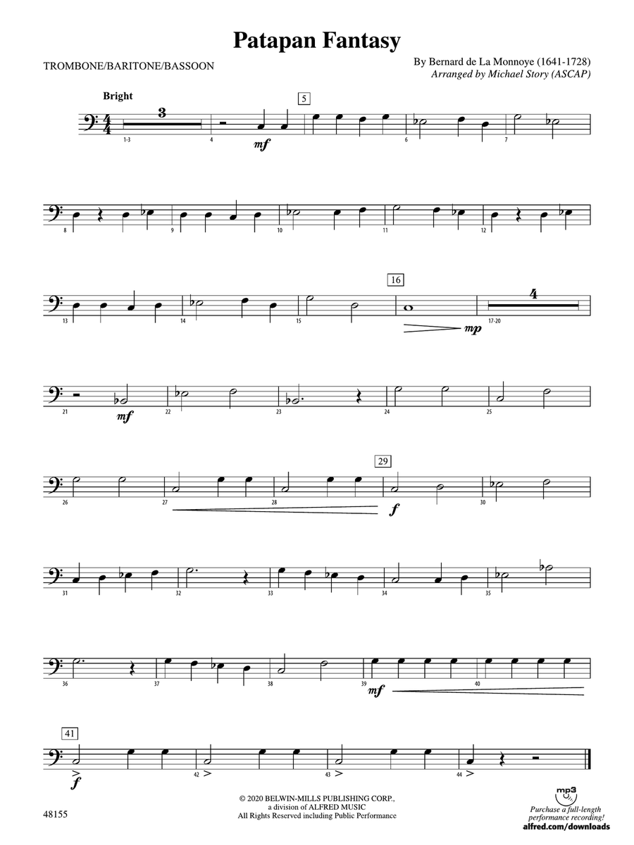 Patapan Fantasy: 1st Trombone