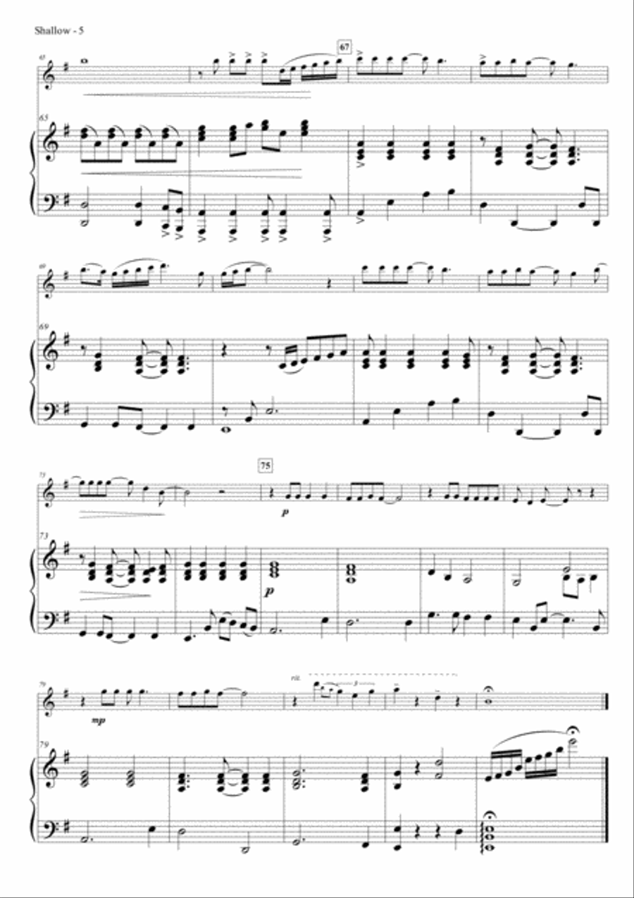 Shallow Flute Solo scores gallery preview page 6