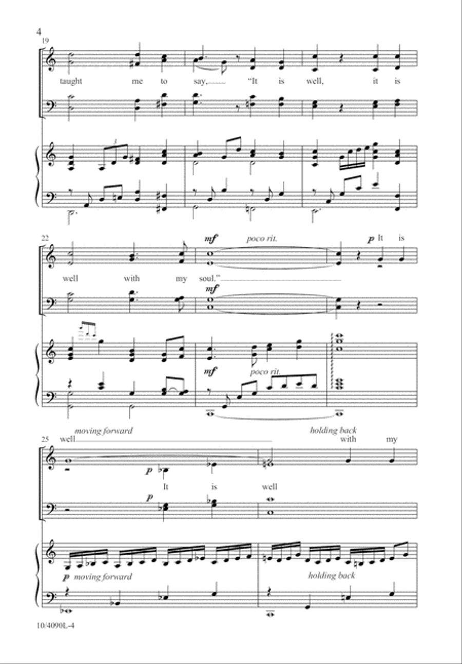 It Is Well With My Soul 4-Part scores gallery preview page 4