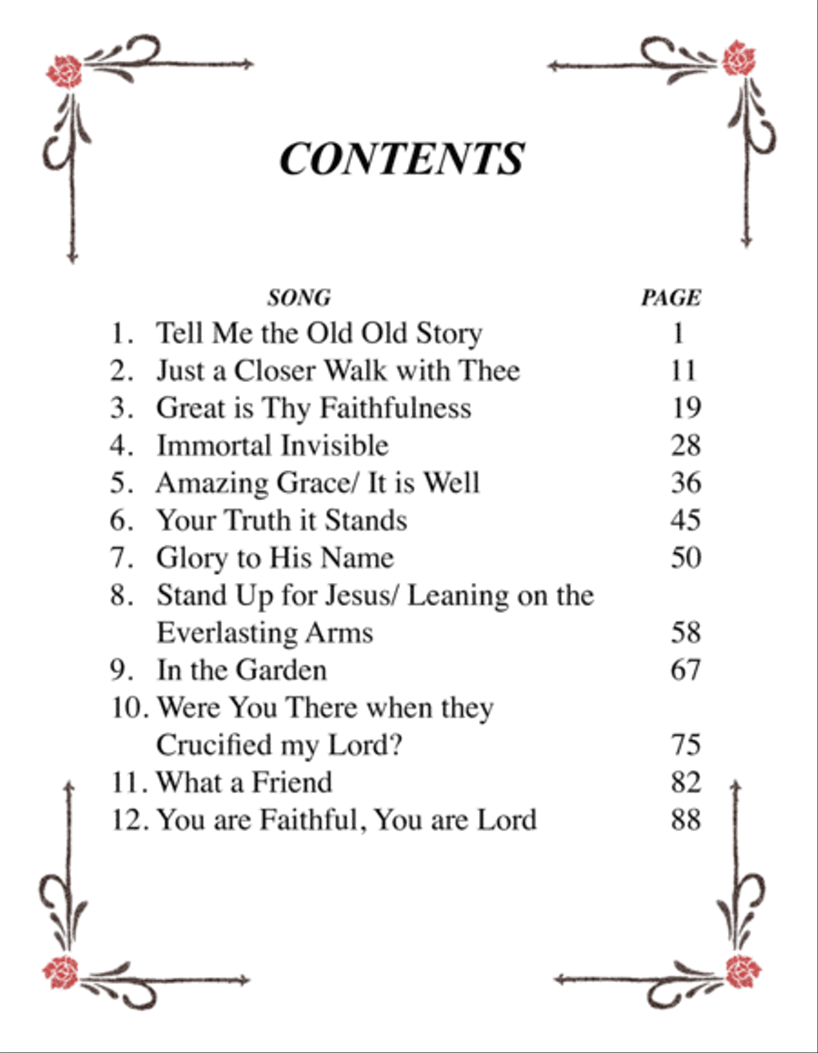 MY FATHER’S FAVORITE HYMNS Piano/Vocal Arrangements-full book A Cappella scores gallery preview page 3