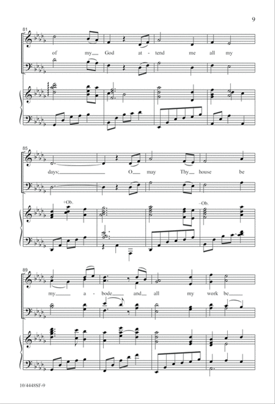 My Shepherd Will Supply My Need 4-Part scores gallery preview page 9
