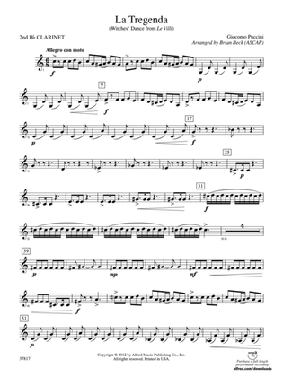 La Tregenda: 2nd B-flat Clarinet