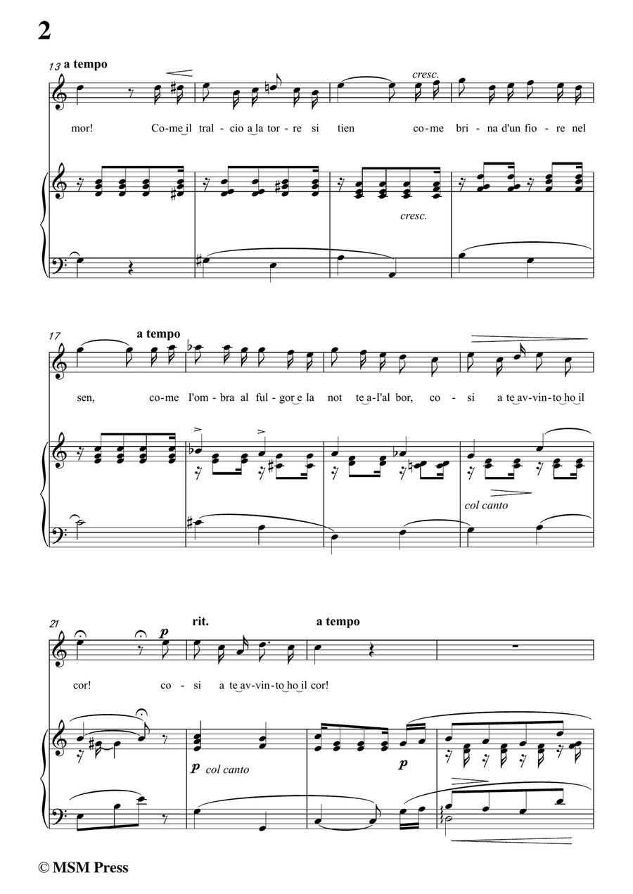 Tosti-Io voglio amarti! In C Major,for Voice and Piano Piano, Vocal scores gallery preview page 4