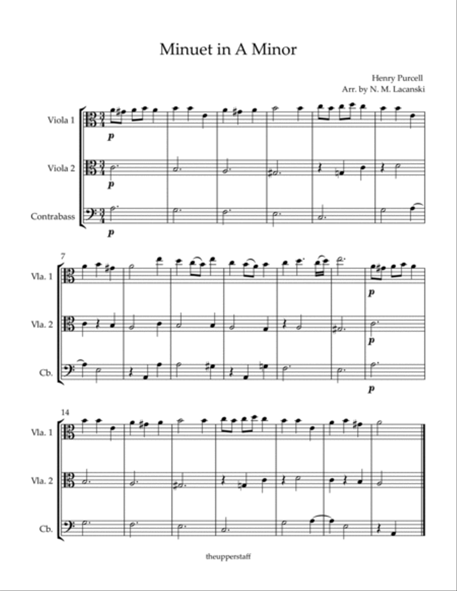 Minuet in A Minor Small Ensemble scores gallery preview page 2
