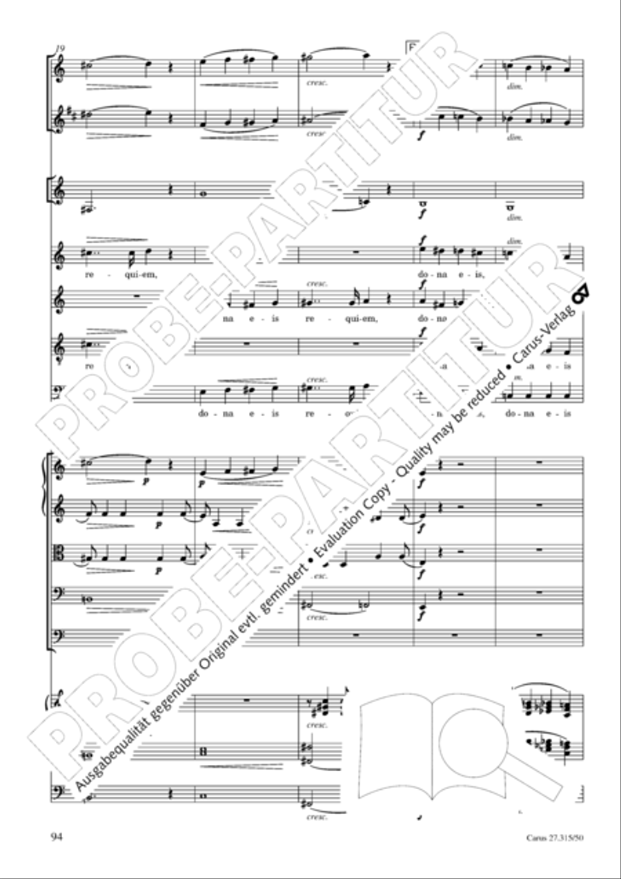 Requiem in C major 4-Part scores gallery preview page 97