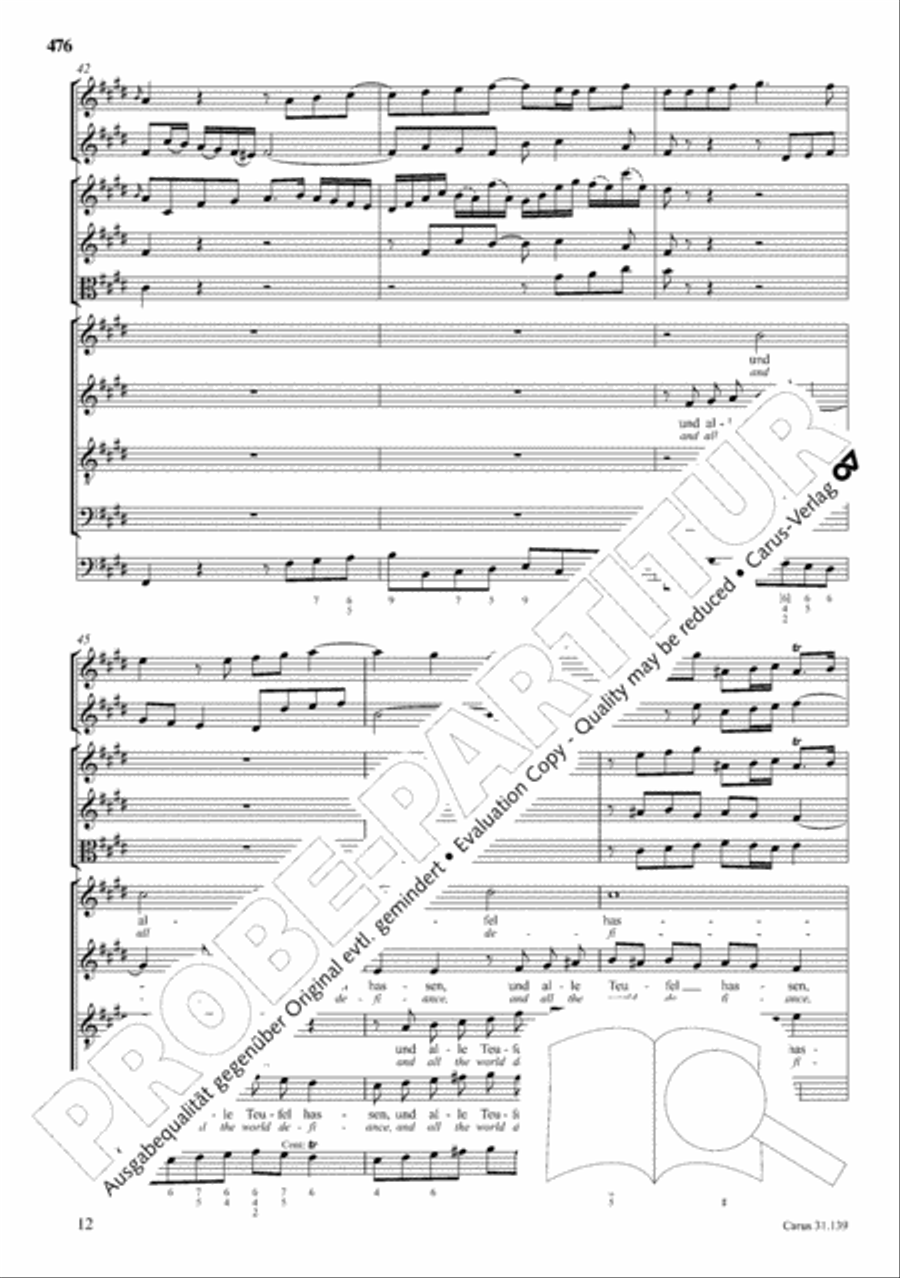 The Complete Sacred Vocal Works (Das geistliche Vokalwerk) Voice scores gallery preview page 477