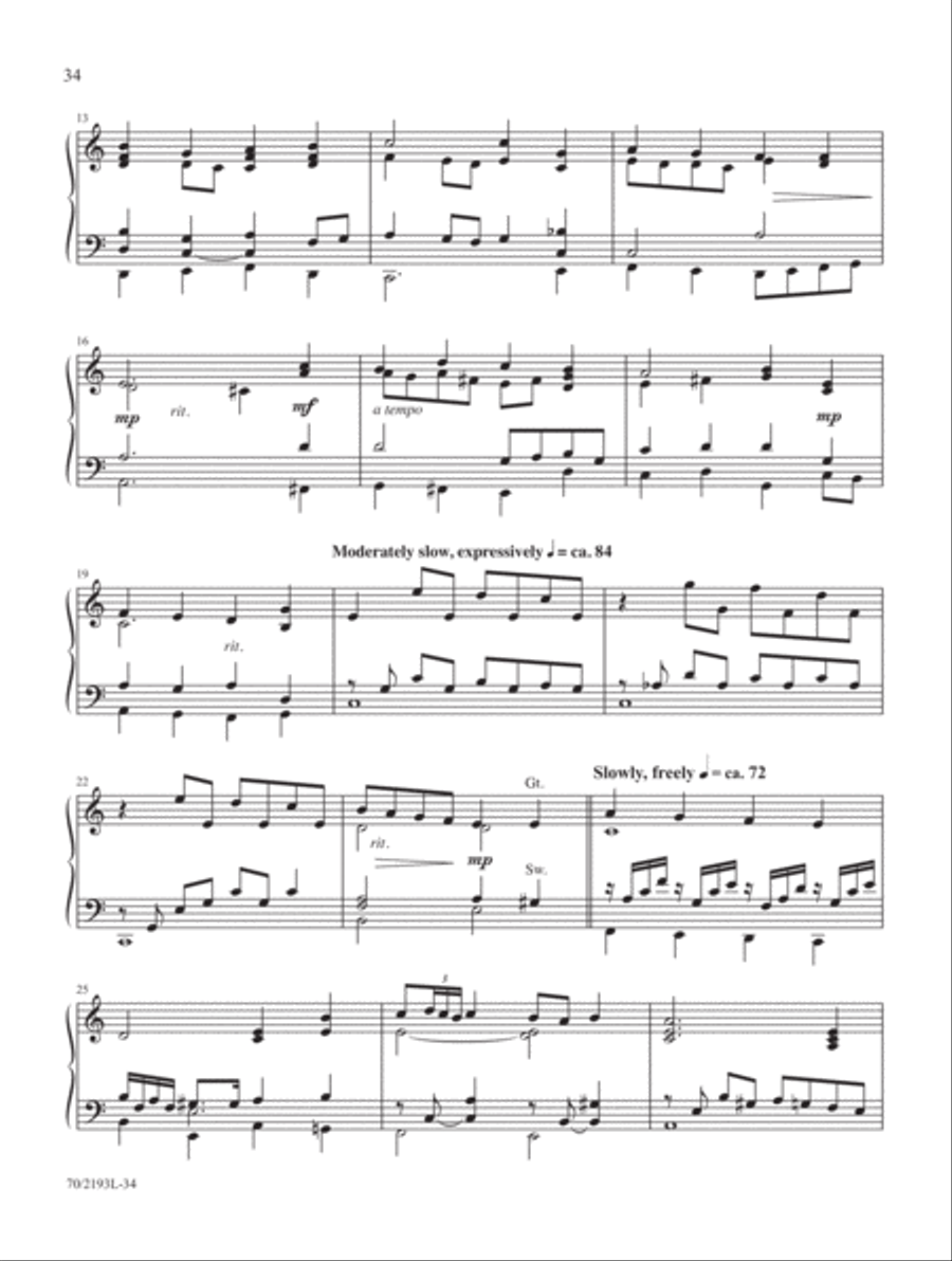Mark Hayes: Miniatures for Organ Organ Solo scores gallery preview page 19