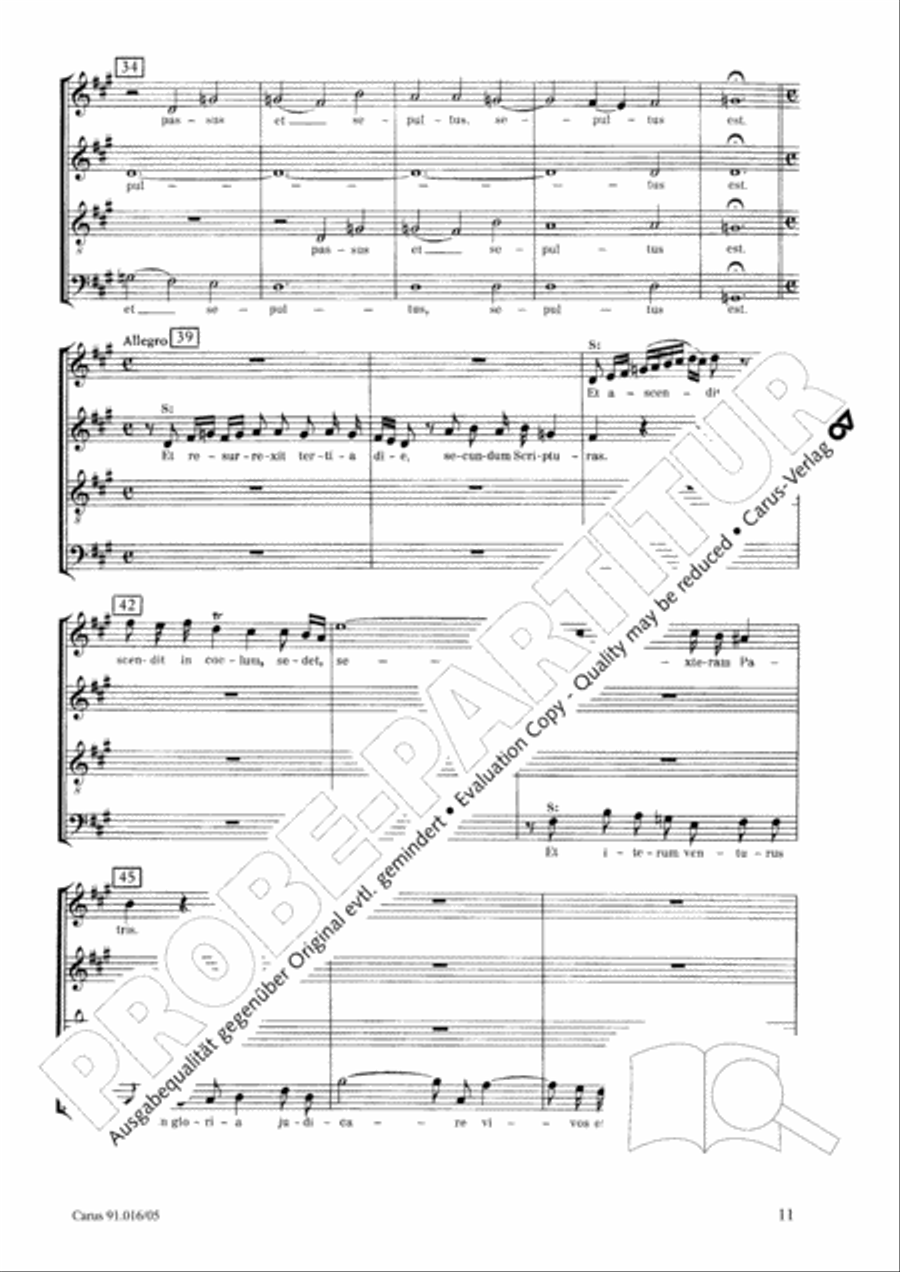 Missa in A Major Missa in A Major 4-Part scores gallery preview page 11