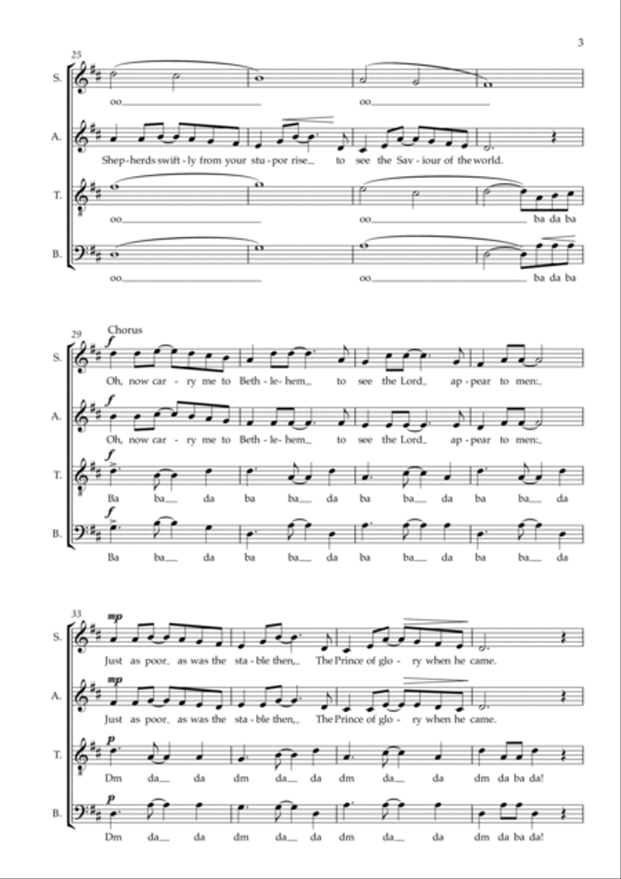 Calypso Carol 4-Part scores gallery preview page 4