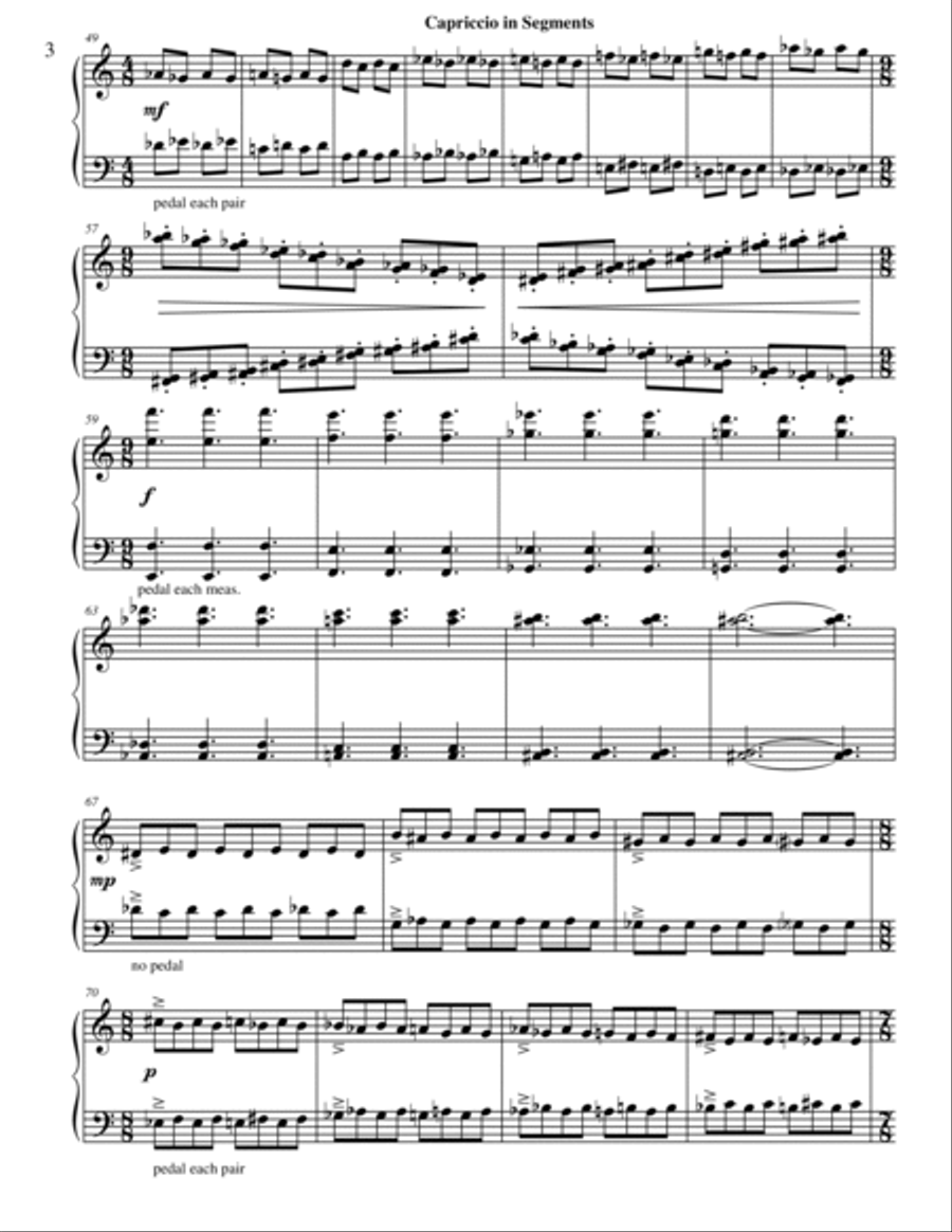 Capriccio in Segments from Nine Character Pieces Piano Solo scores gallery preview page 3