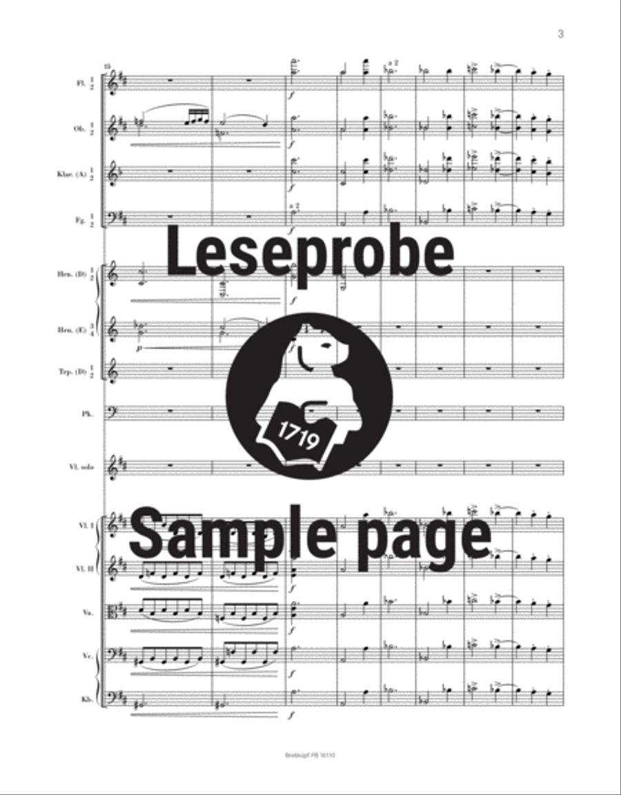 Violin Concerto in D major Op. 77 Orchestra scores gallery preview page 4