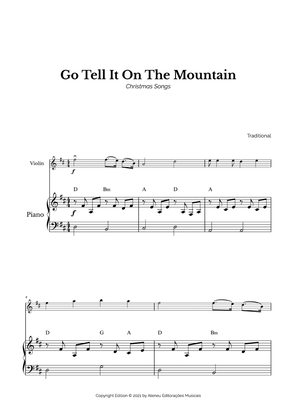 Book cover for Go Tell It On The Mountain for Easy Violin and Piano