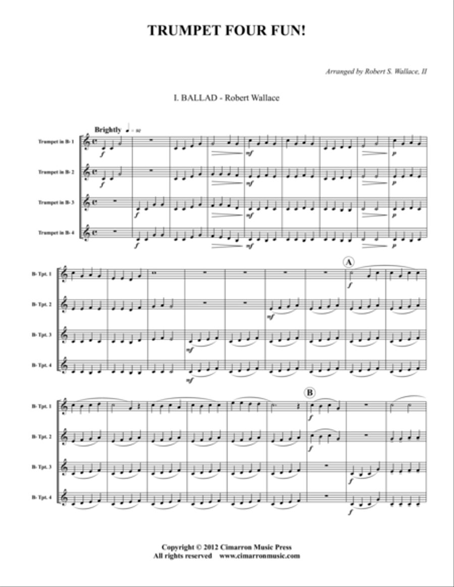 Trumpet Four Fun! Trumpet scores gallery preview page 1