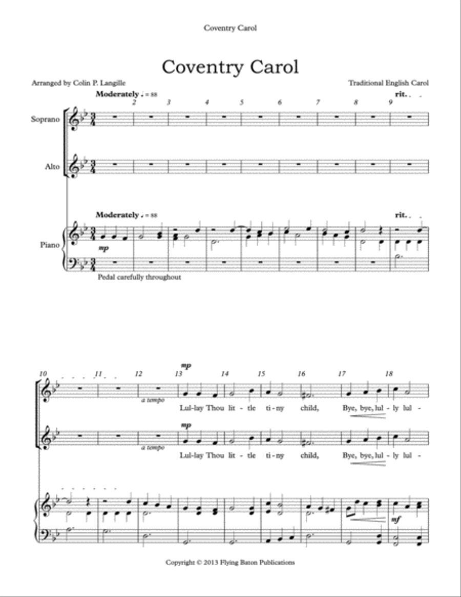 Coventry Carol SA scores gallery preview page 2