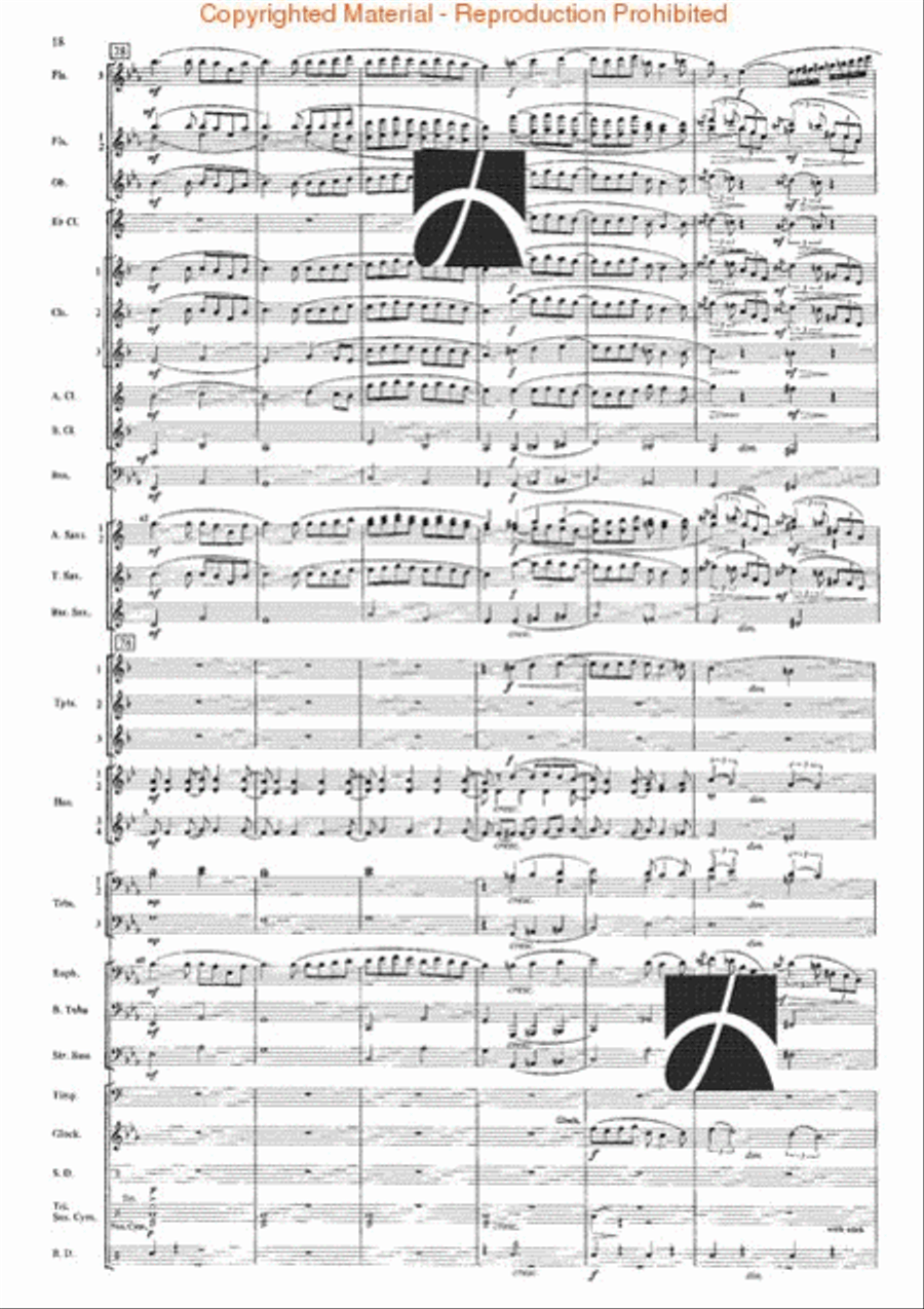 The Seventh Night of July Concert Band scores gallery preview page 15