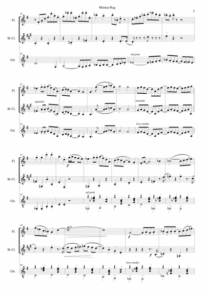 Meinau Rag for flute, clarinet and guitar image number null