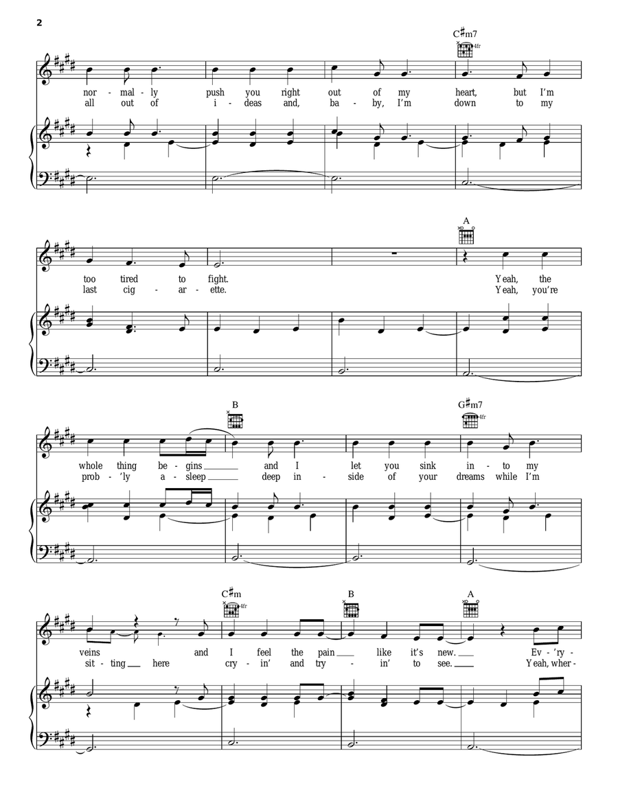 Come Wake Me Up Piano, Vocal, Guitar scores gallery preview page 2
