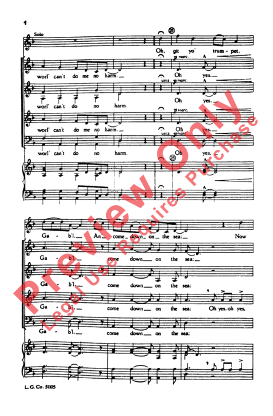 I Got a Key 4-Part scores gallery preview page 4