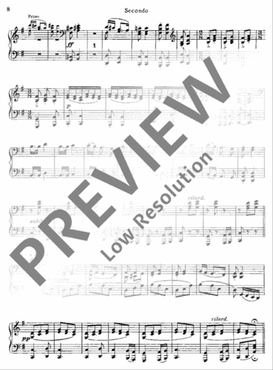 Slavonic Dances with Variations Piano Duet scores gallery preview page 9