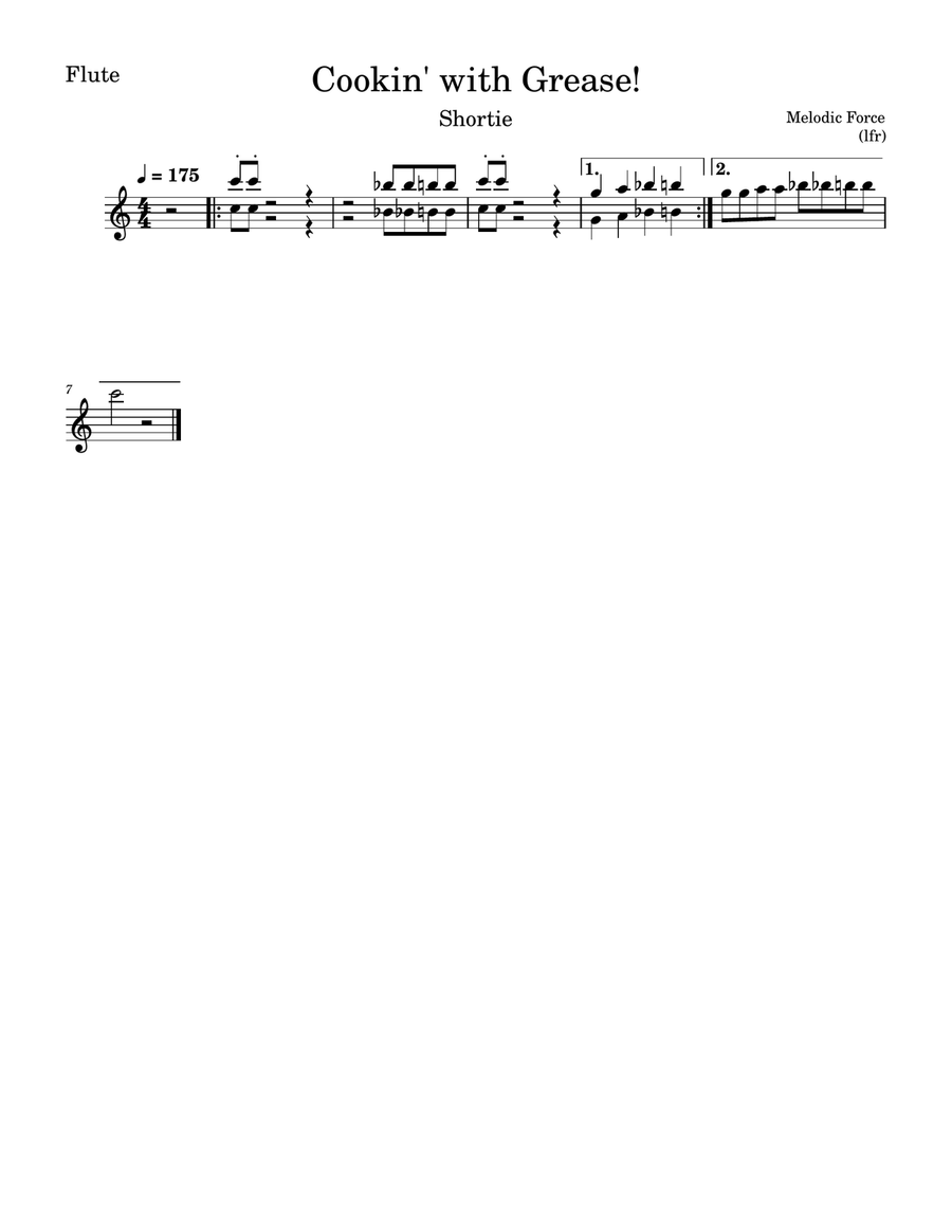 Cookin' with Grease! - Pep Shortie. Marching Band scores gallery preview page 3