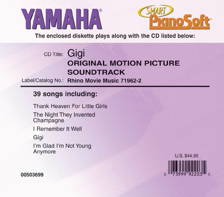 Gigi - Original Motion Picture Soundtrack - Piano Software