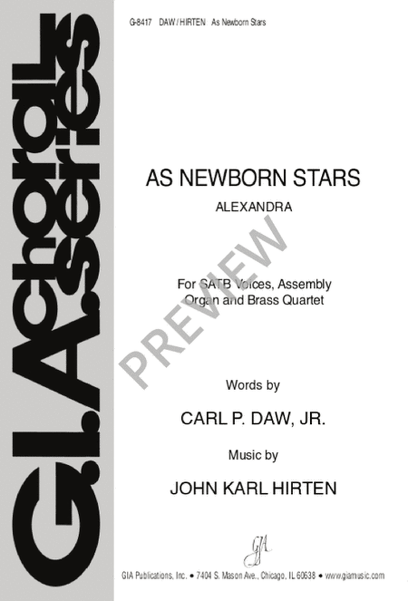 As Newborn Stars - Full Score and parts