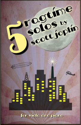 Book cover for Five Ragtime Solos by Scott Joplin for Viola and Piano