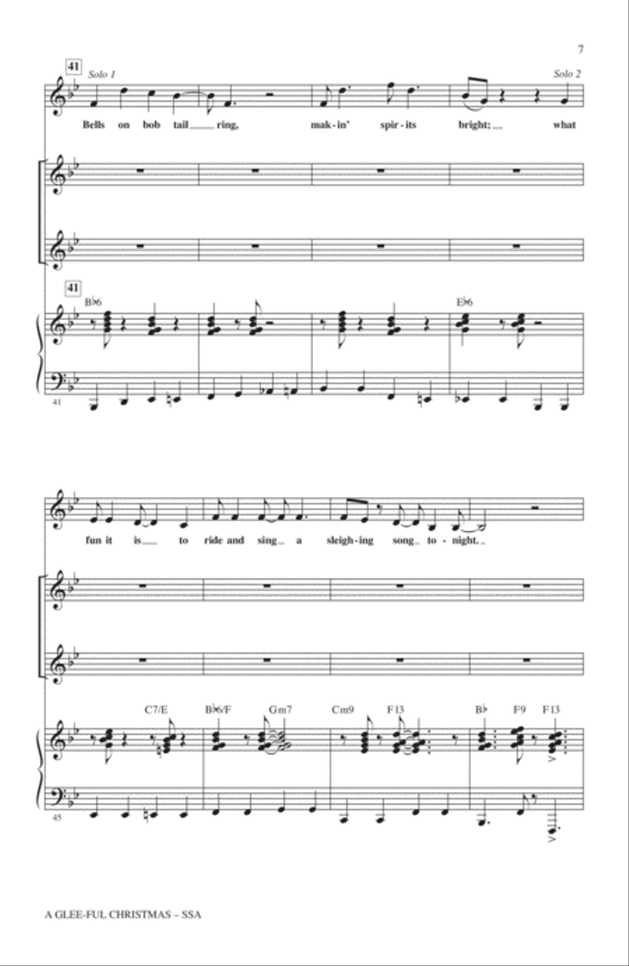 A Glee-ful Christmas (Choral Medley)(arr. Mark Brymer) SSA scores gallery preview page 6