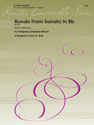 Book cover for Rondo From Sonata In Bb (K.570)