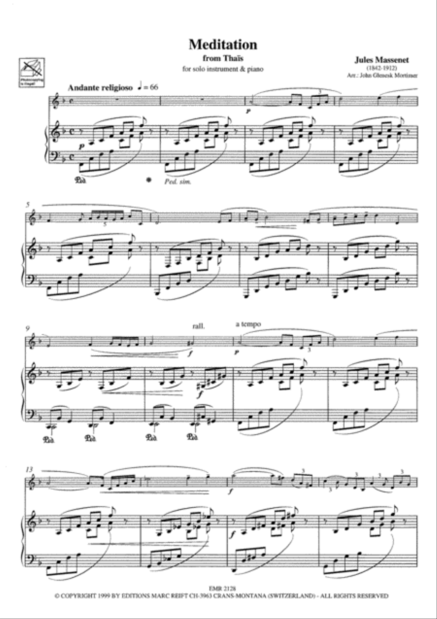 Meditation Meditation Horn scores gallery preview page 8