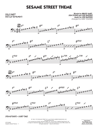 Sesame Street Theme (arr. Mike Tomaro) - Bass Clef Solo Sheet