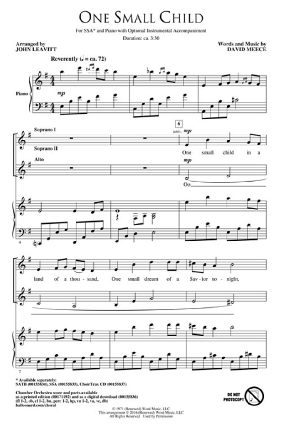 One Small Child One Small Child SSA scores gallery preview page 2