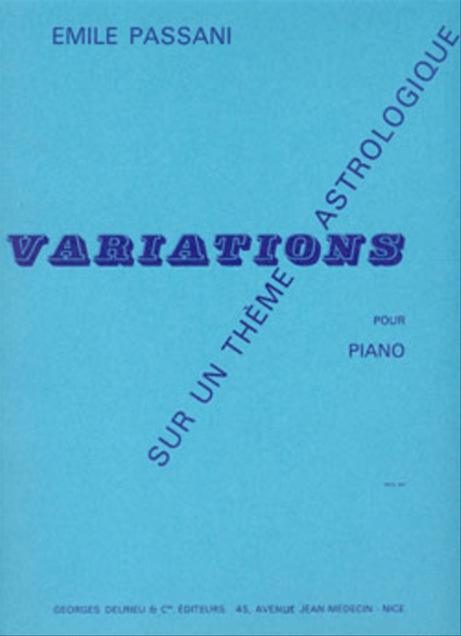 Variations Sur Un Theme Astrologique Piano Solo scores gallery preview page 1