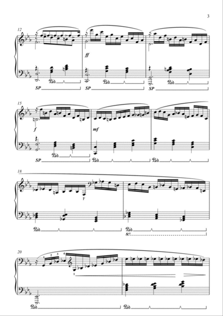 Étude for the Sostenuto Pedal, Opus 55 Piano Solo scores gallery preview page 3