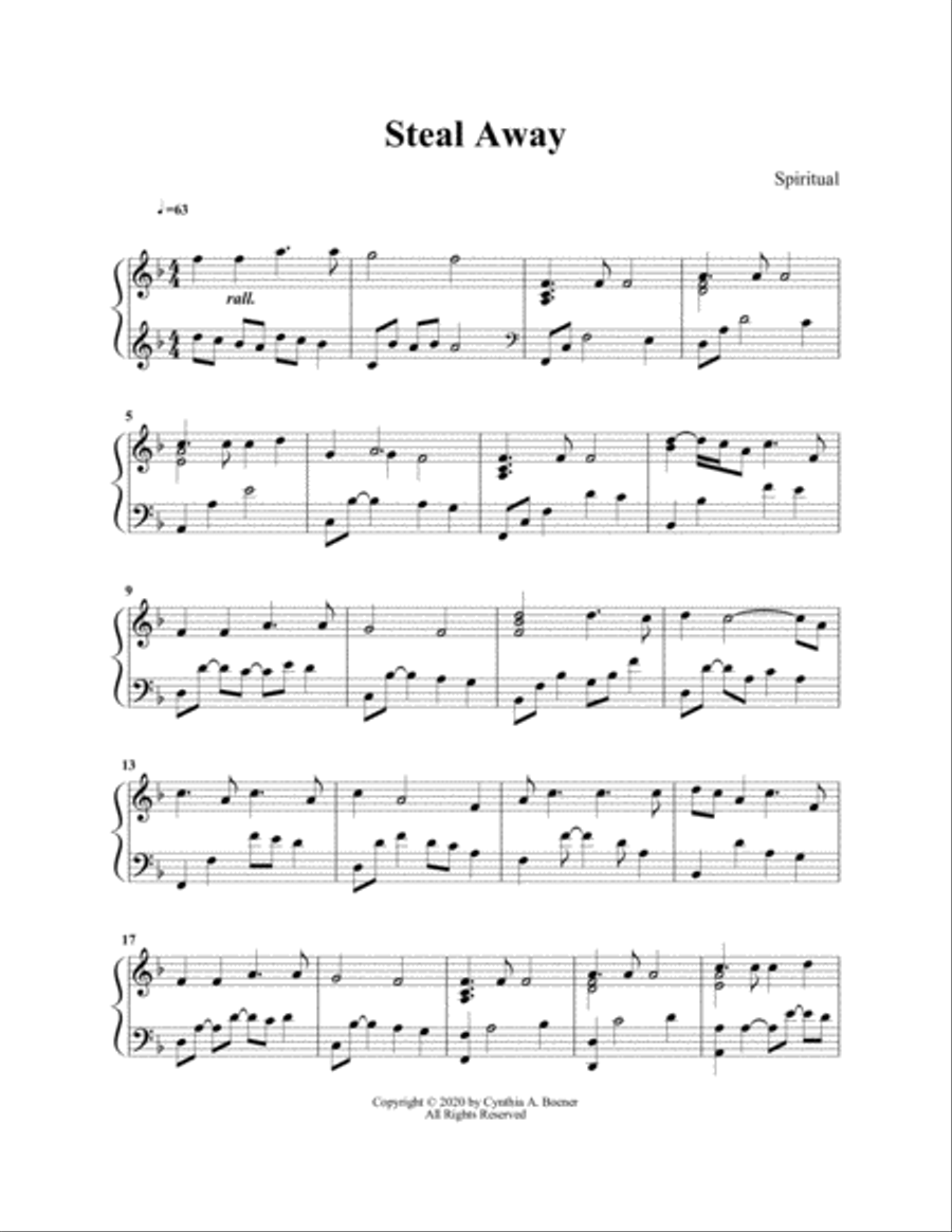 Steal Away Harp scores gallery preview page 1
