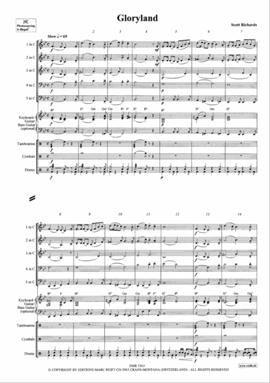 Gloryland Concert Band scores gallery preview page 3