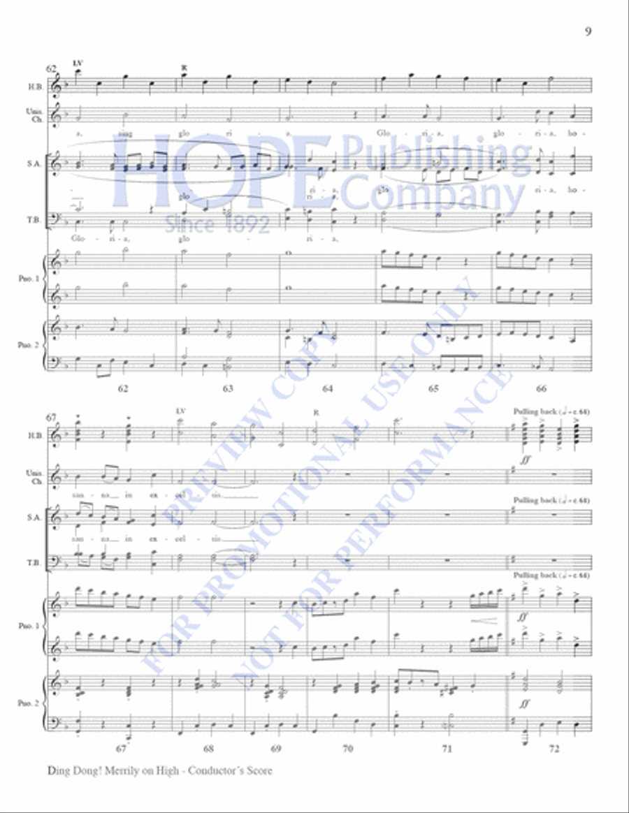 Ding Dong! Merrily on High 4-Part scores gallery preview page 9