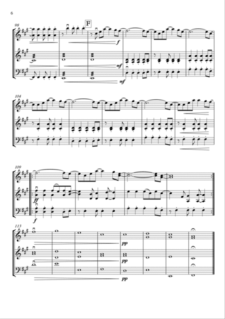 Viva La Vida String Trio scores gallery preview page 6