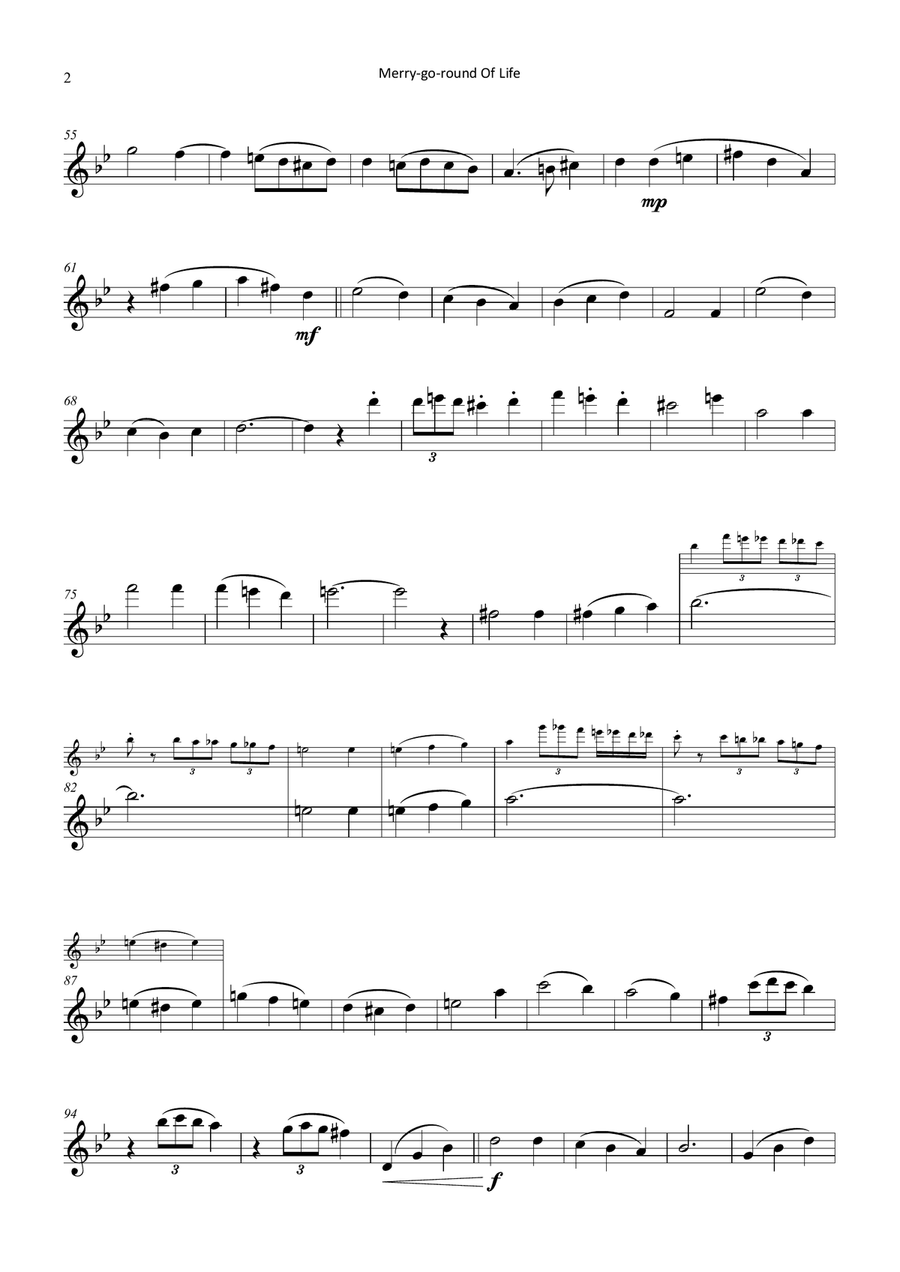 Merry-go-round Of Life Chamber Music scores gallery preview page 2